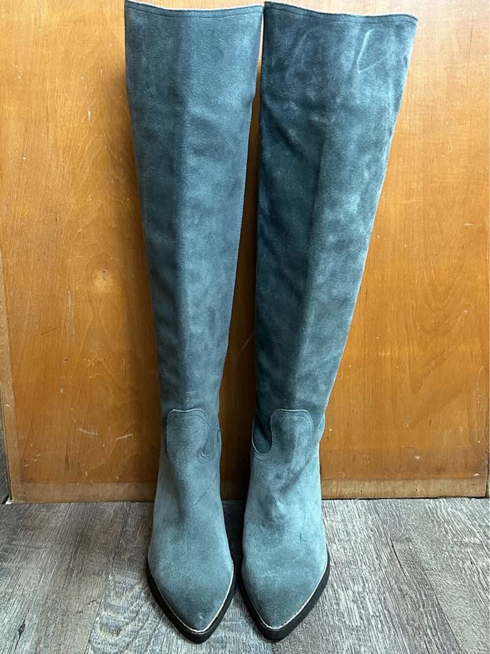 Sam Edelman Indigo Suede Over-the-Knee Boots in Iris grey